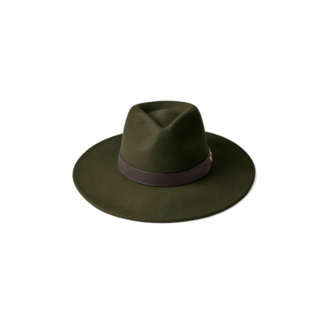 Hicks & Brown Halesworth - Wool Fedora Olive Green - Soft Accessories