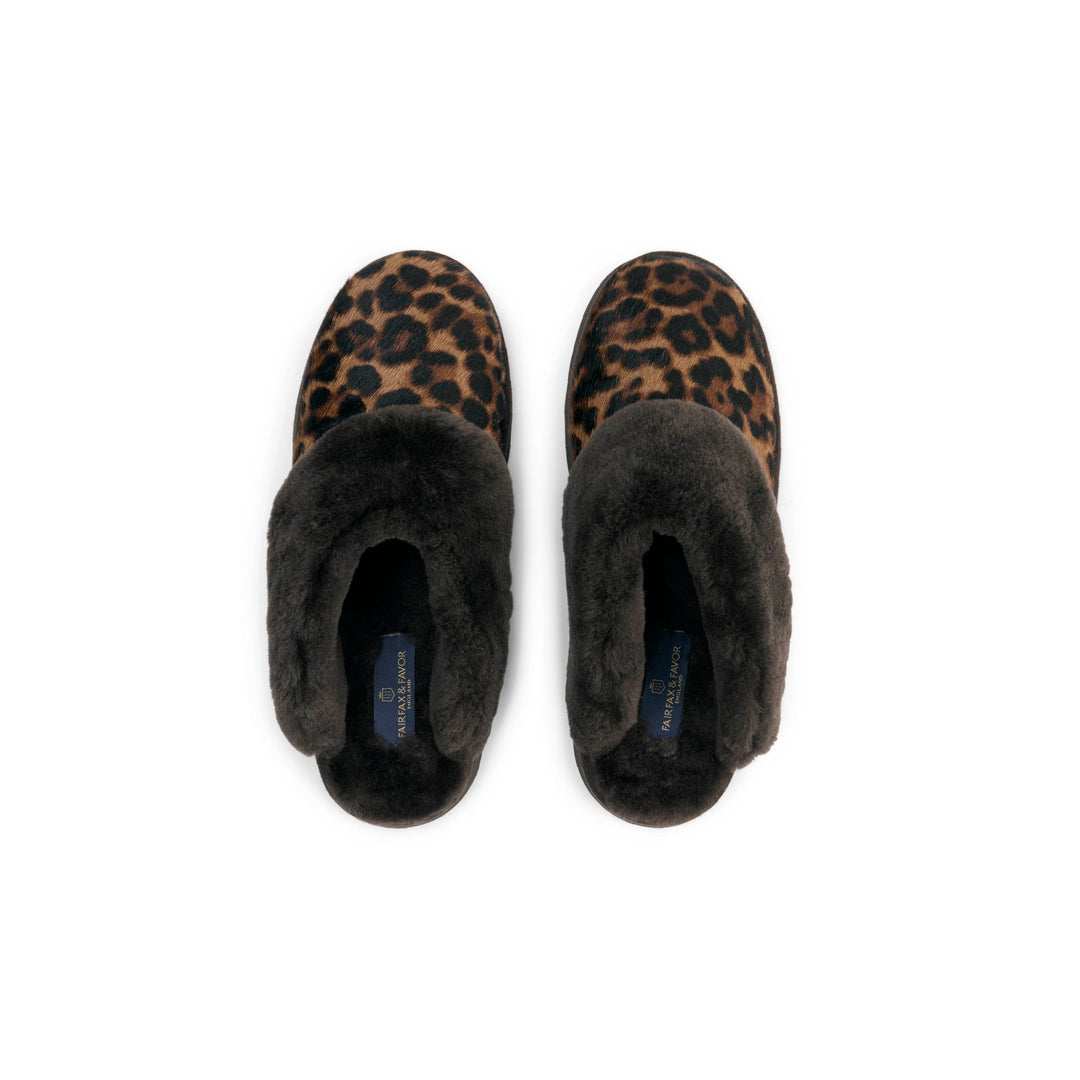 Glencoe Slipper - Leopard Haircalf - Shoes