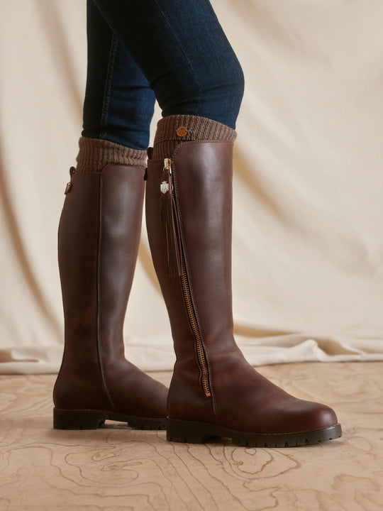 Knee High Oakham - Women's Waterproof Boot - Mahogany | Fairfax