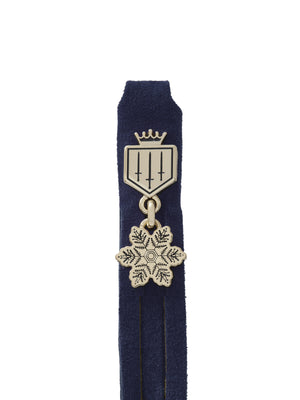 Suede Boot Tassels - Snowflake Charm Navy &amp; Gold