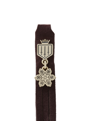 Suede Boot Tassels - Snowflake Charm Plum &amp; Gold