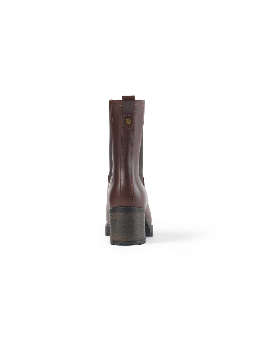 Heeled Boudica - Mahogany Leather - Ankle Boots