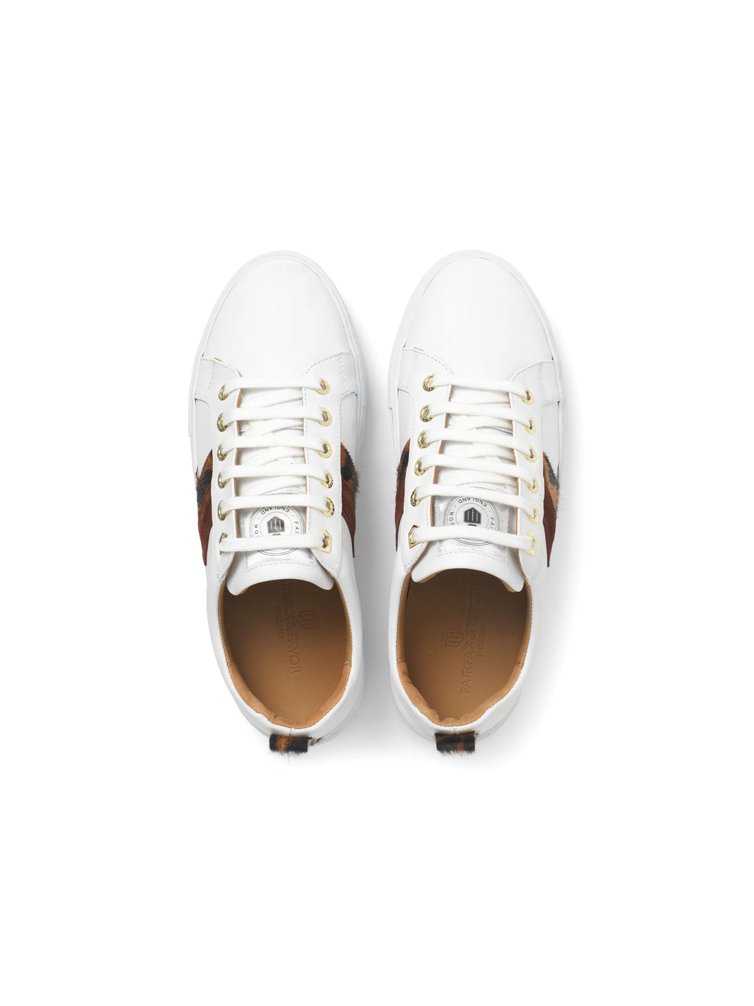 Alexandra Platform - White - Leopard & Port - Trainers