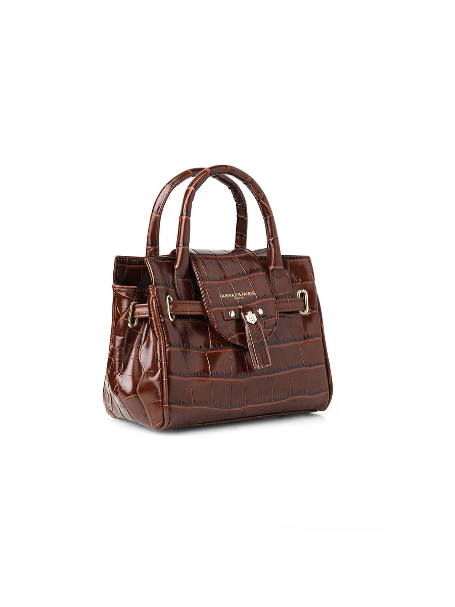 Mini Windsor Handbag - Conker Leather - Bags