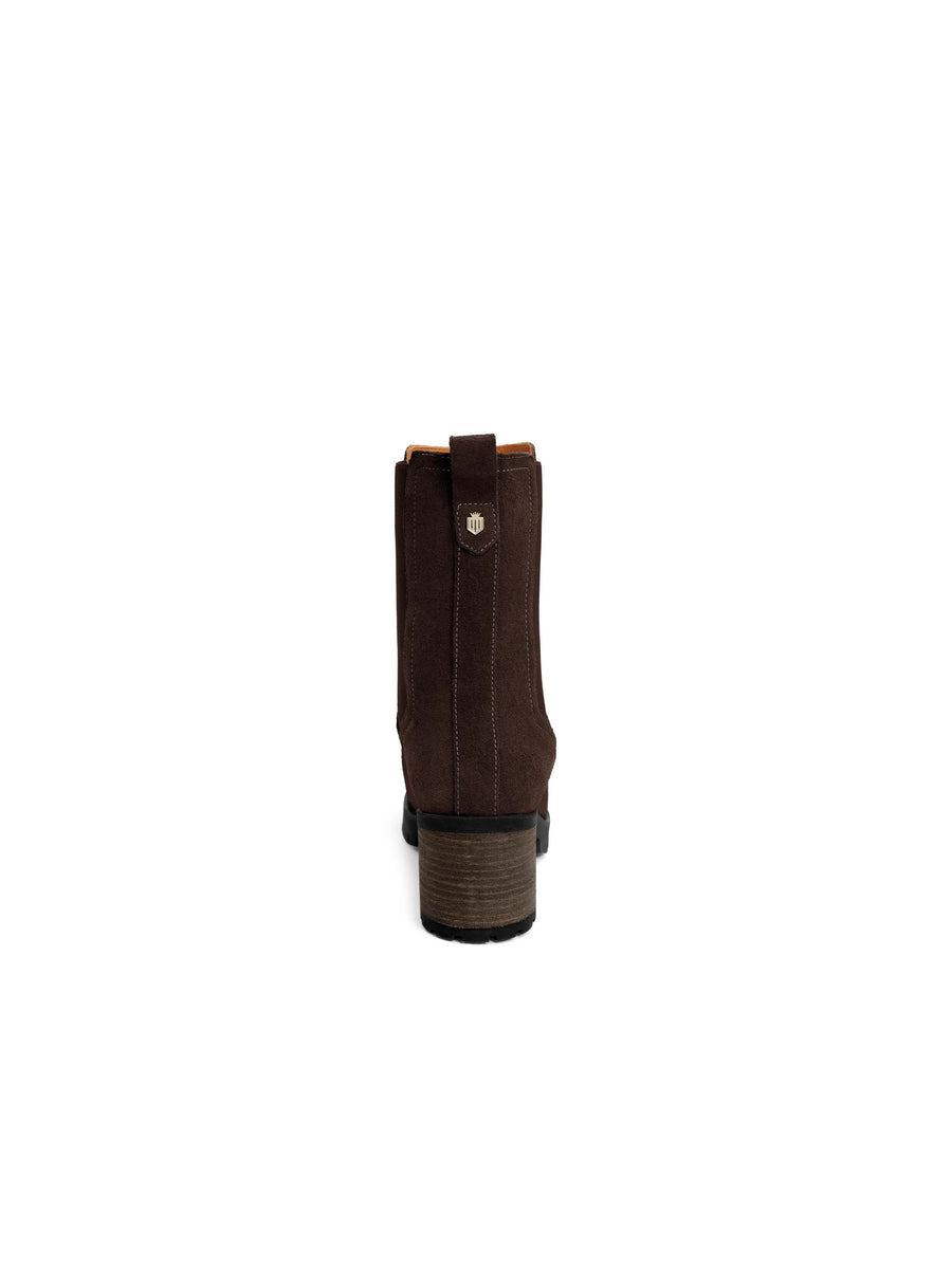 Heeled Boudica - Chocolate Suede - Ankle Boots