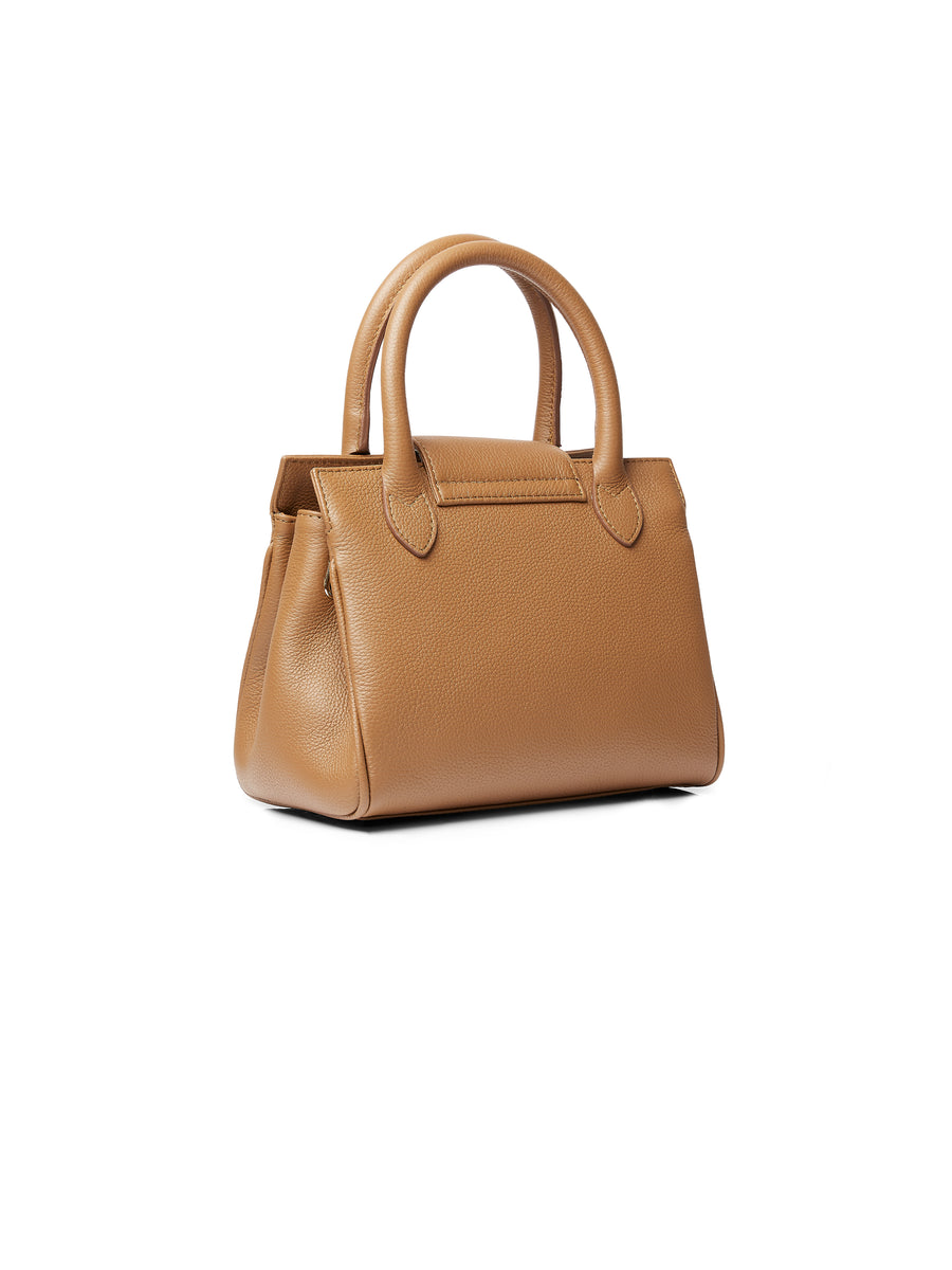 The Windsor - Women's Mini Handbag - Pebbled Tan Leather
