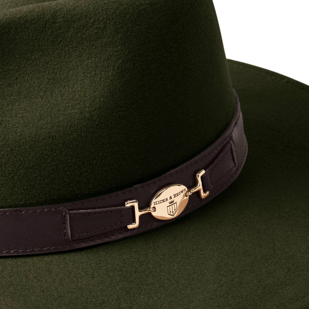 Hicks & Brown Halesworth - Wool Fedora Olive Green - Soft Accessories