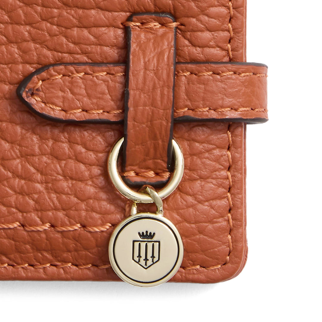 Photo Holder Key Ring Orange Leather - Other