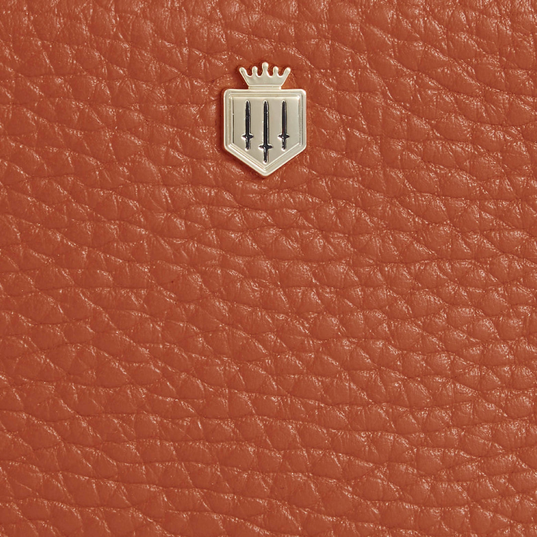Purse Key Ring - Orange Leather - SLGs