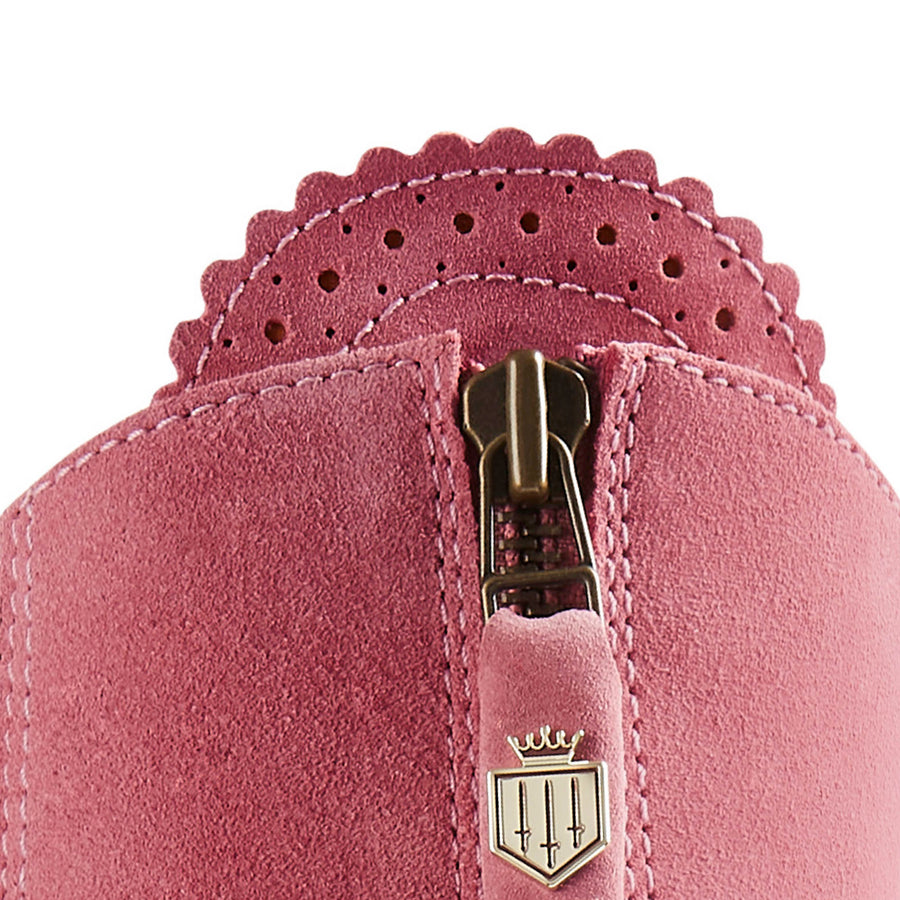 The Breast Cancer Now Heeled Regina (Pink) Narrow Fit - Suede Boot - Tall Boots