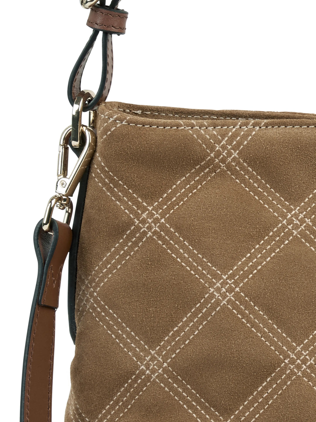 Mini Tetbury - Quilted Tan Suede - Bags
