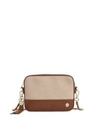 Finsbury Cross Body Bag - Tan & Stone Leather