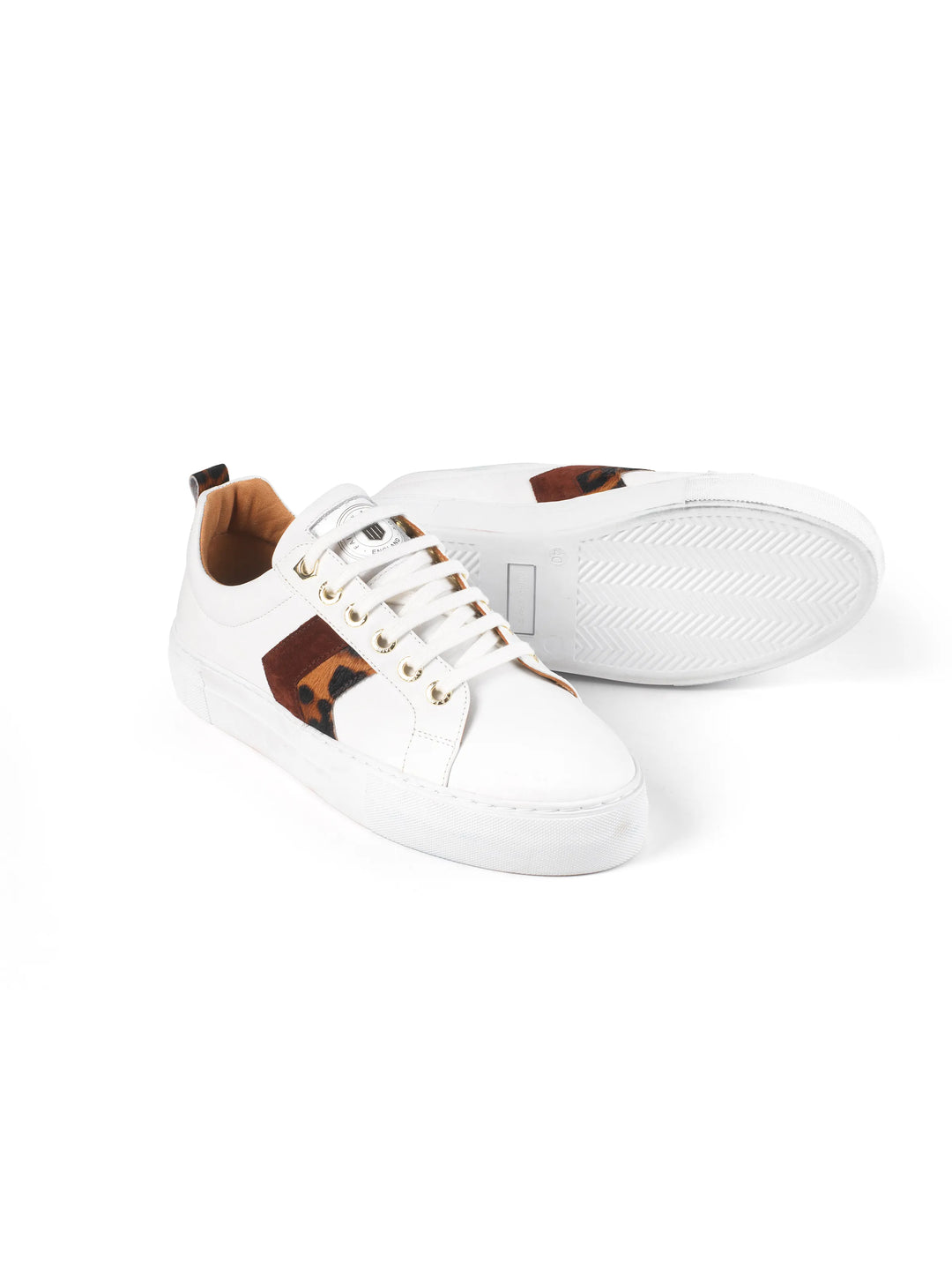 Alexandra Platform - White - Leopard & Port - Trainers