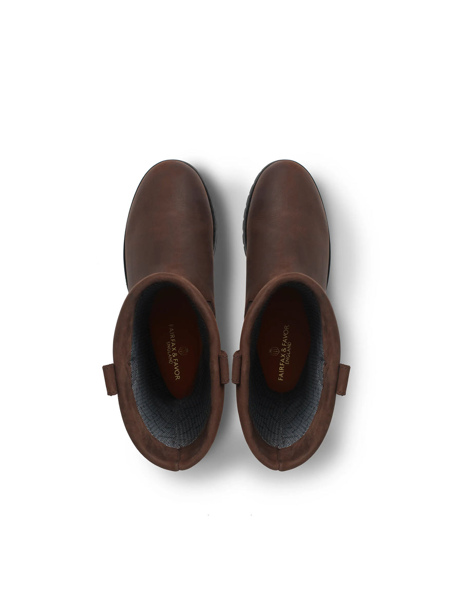 Burghley Mid Calf - Mahogany Leather - Mid Calf Boots