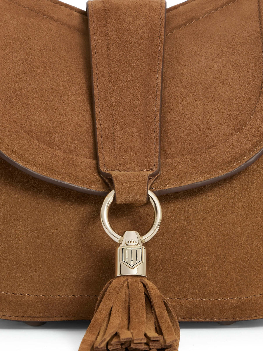 Langham Messenger Bag - Tan Suede - Bags