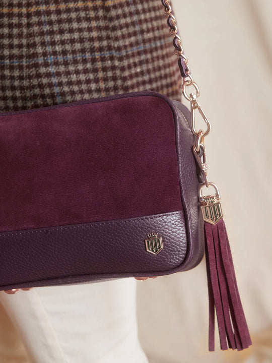 Finsbury - Women's Crossbody Bag - Elderberry Suede