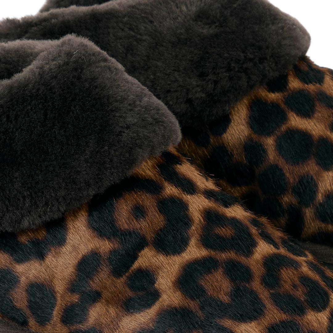 Glencoe Slipper - Leopard Haircalf - Shoes