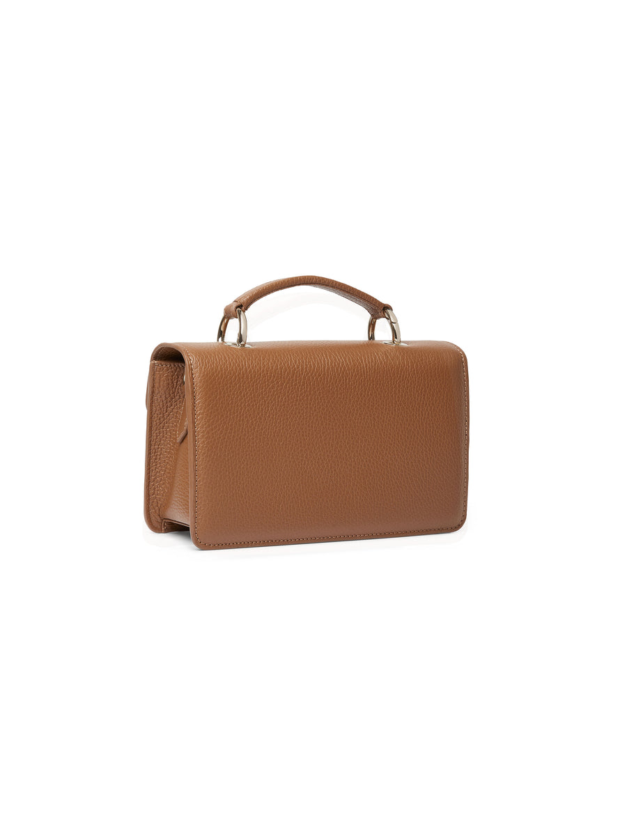 The Loxley - Women's Crossbody Bag - Pebbled Tan Leather