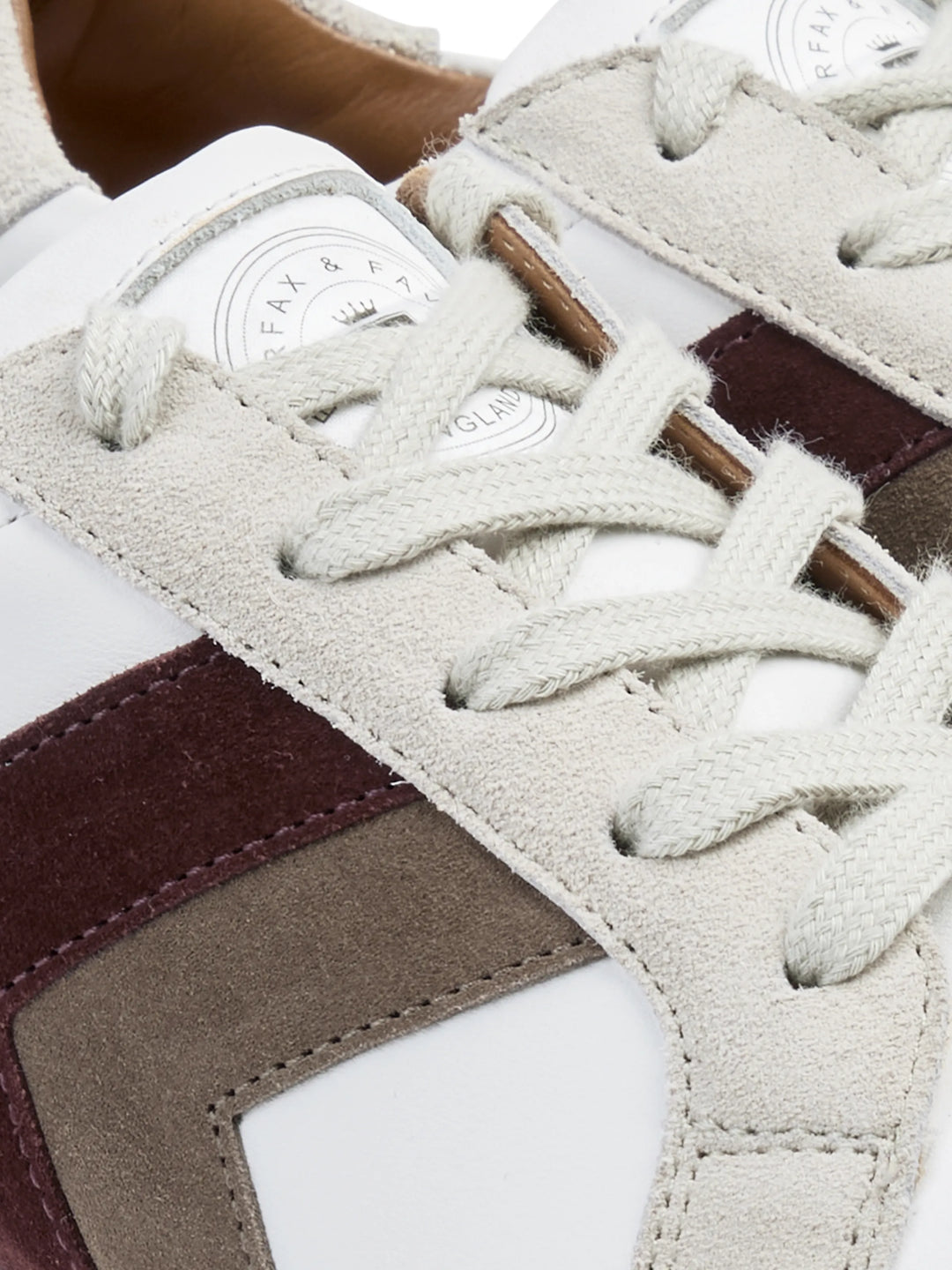 Xandra - White - Port & Deep Taupe - Trainers