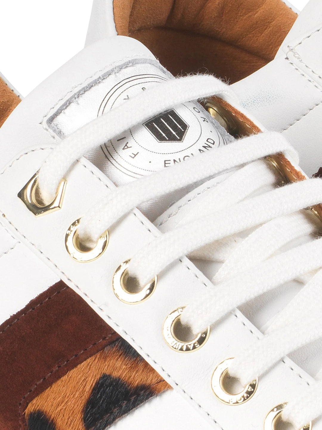 Alexandra Platform - White - Leopard & Port - Trainers