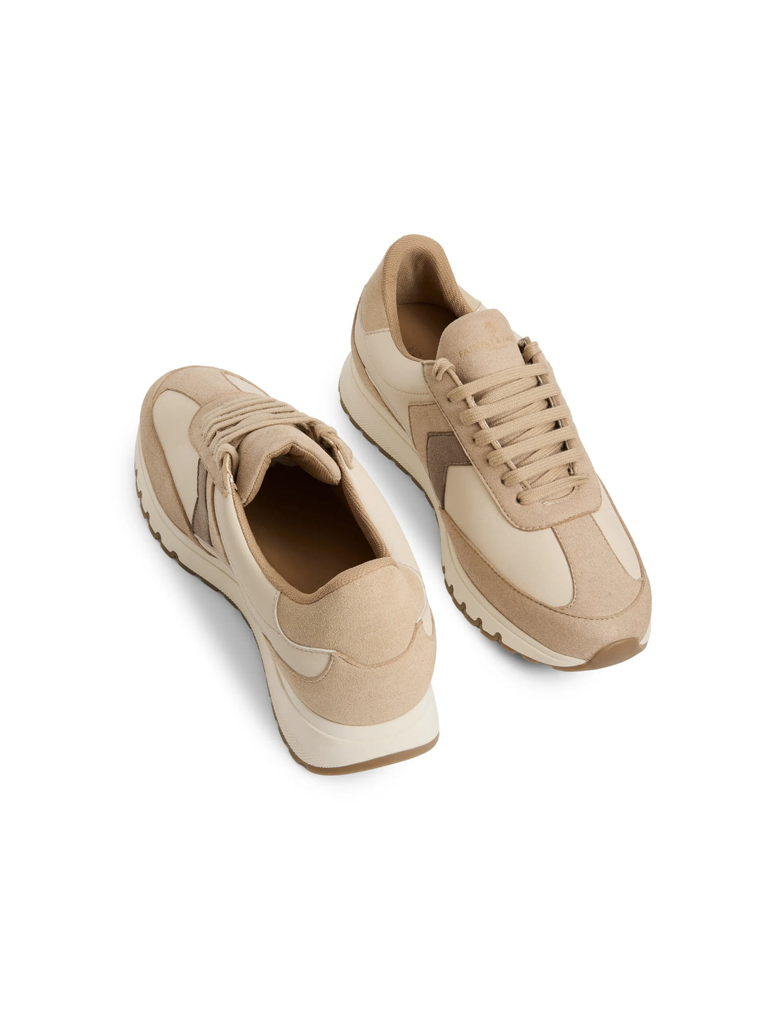 Harpley Waterproof Trainer - Off White & Nude - Trainers