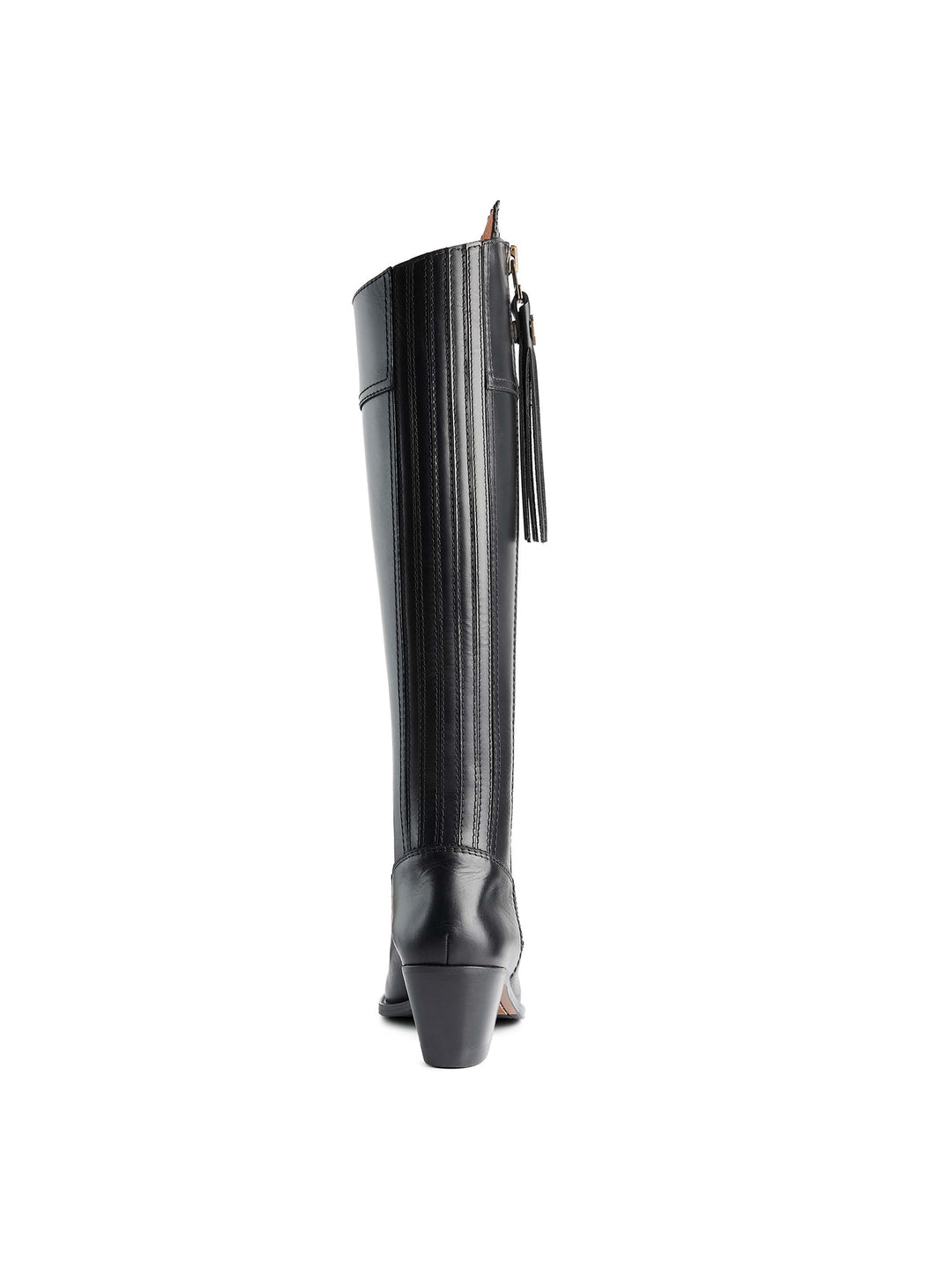 Heeled Regina (Regular Fit) - Black Leather - Tall Boots