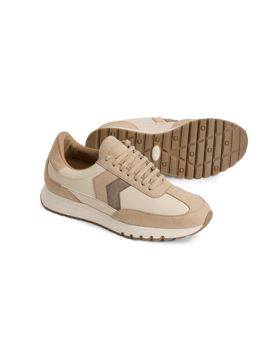 Harpley Waterproof Trainer - Off White & Nude - Trainers