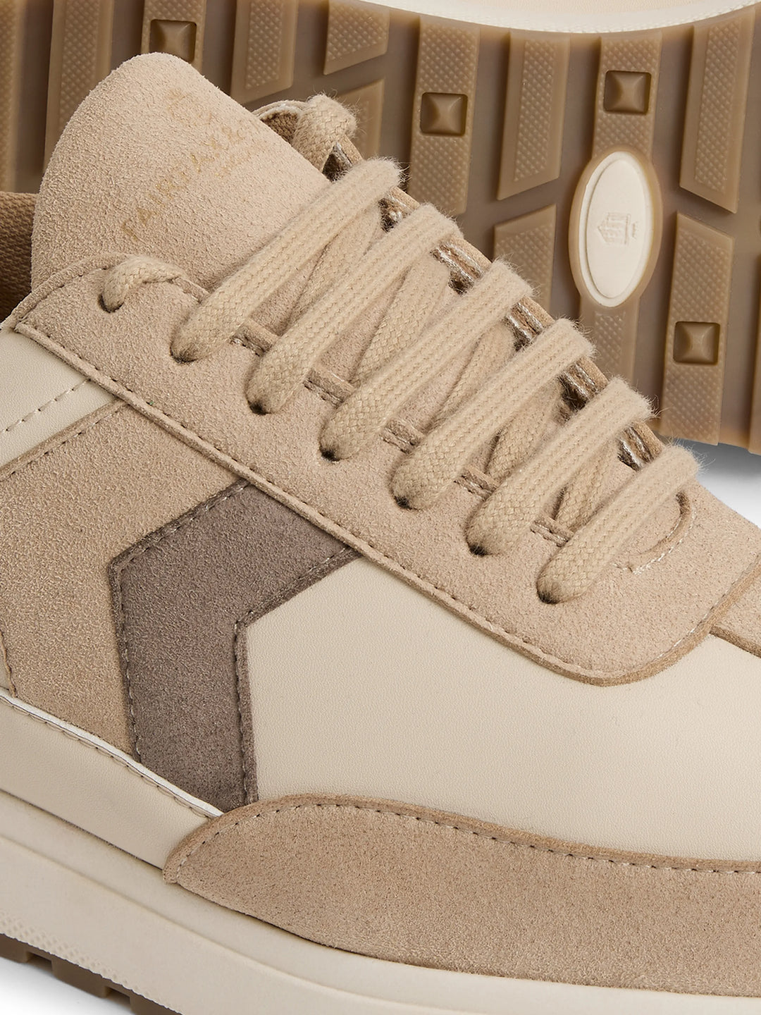 Harpley Waterproof Trainer - Off White & Nude - Trainers
