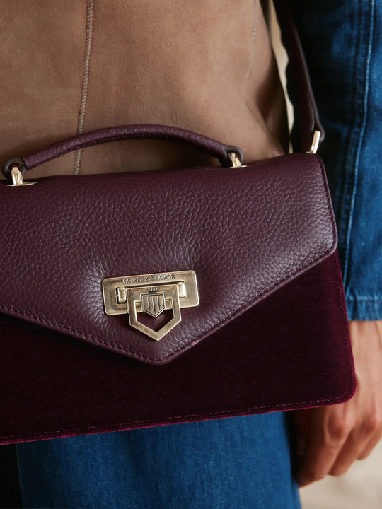 Mini Loxley - Women's Crossbody - Elderberry Velvet | Fairfax & Favor