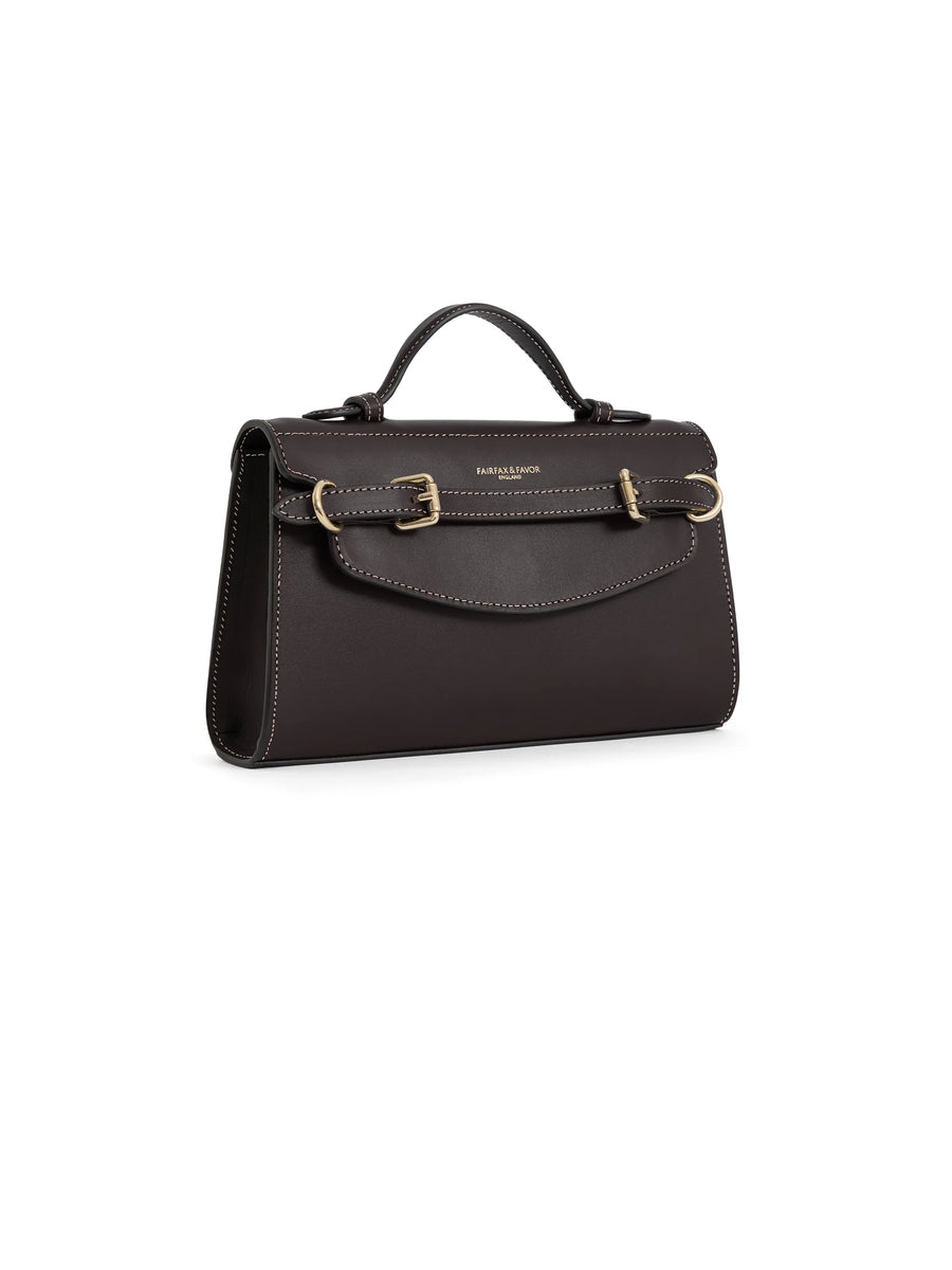 The Town and Country Collection - Women's Clutch Bag - Choclate Leather