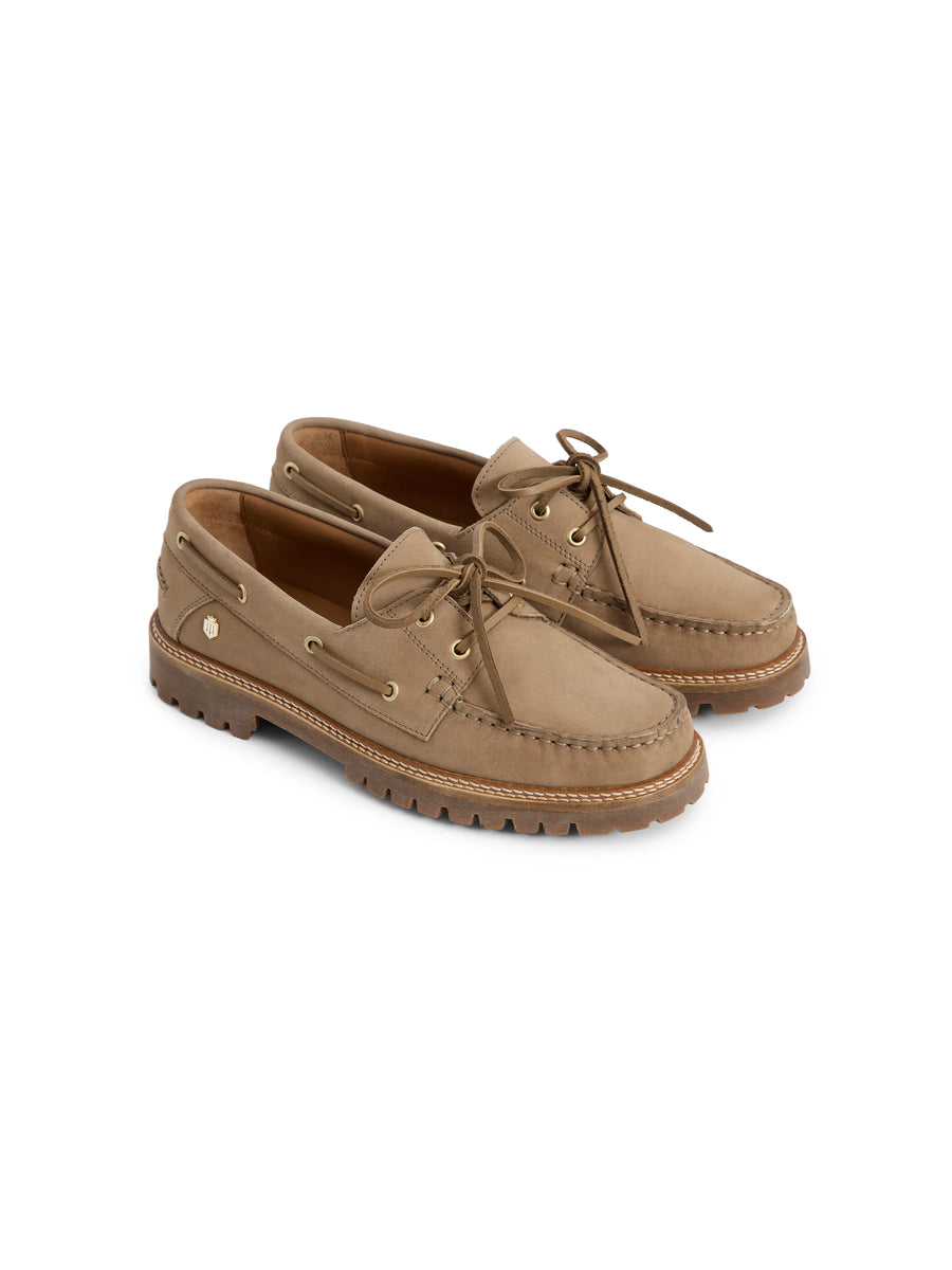The Aldeburgh - Women's Deck Shoe - Fawn Nubuck