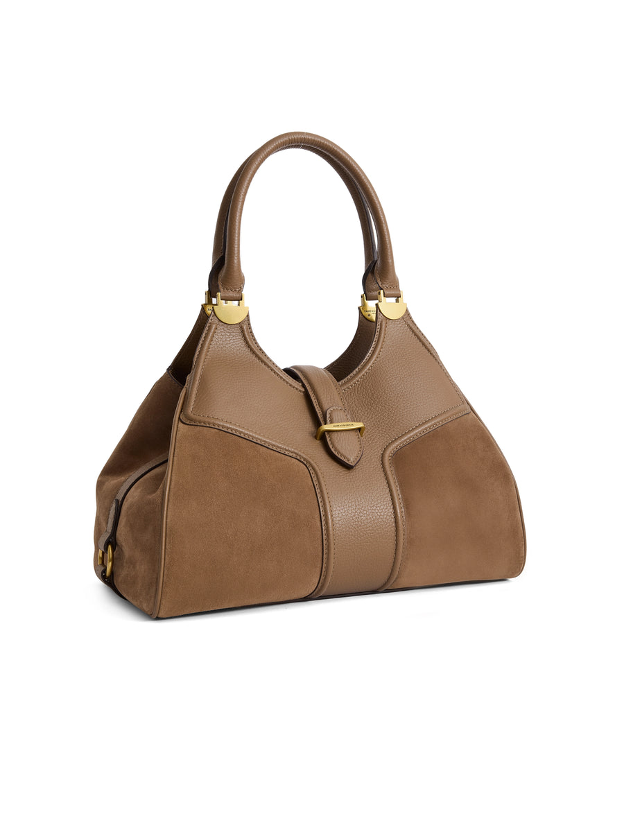 The Aviemore - Women's Shoulder Bag - Tan Suede
