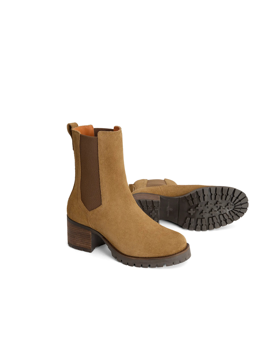 Heeled Boudica - Tan Suede - Ankle Boots