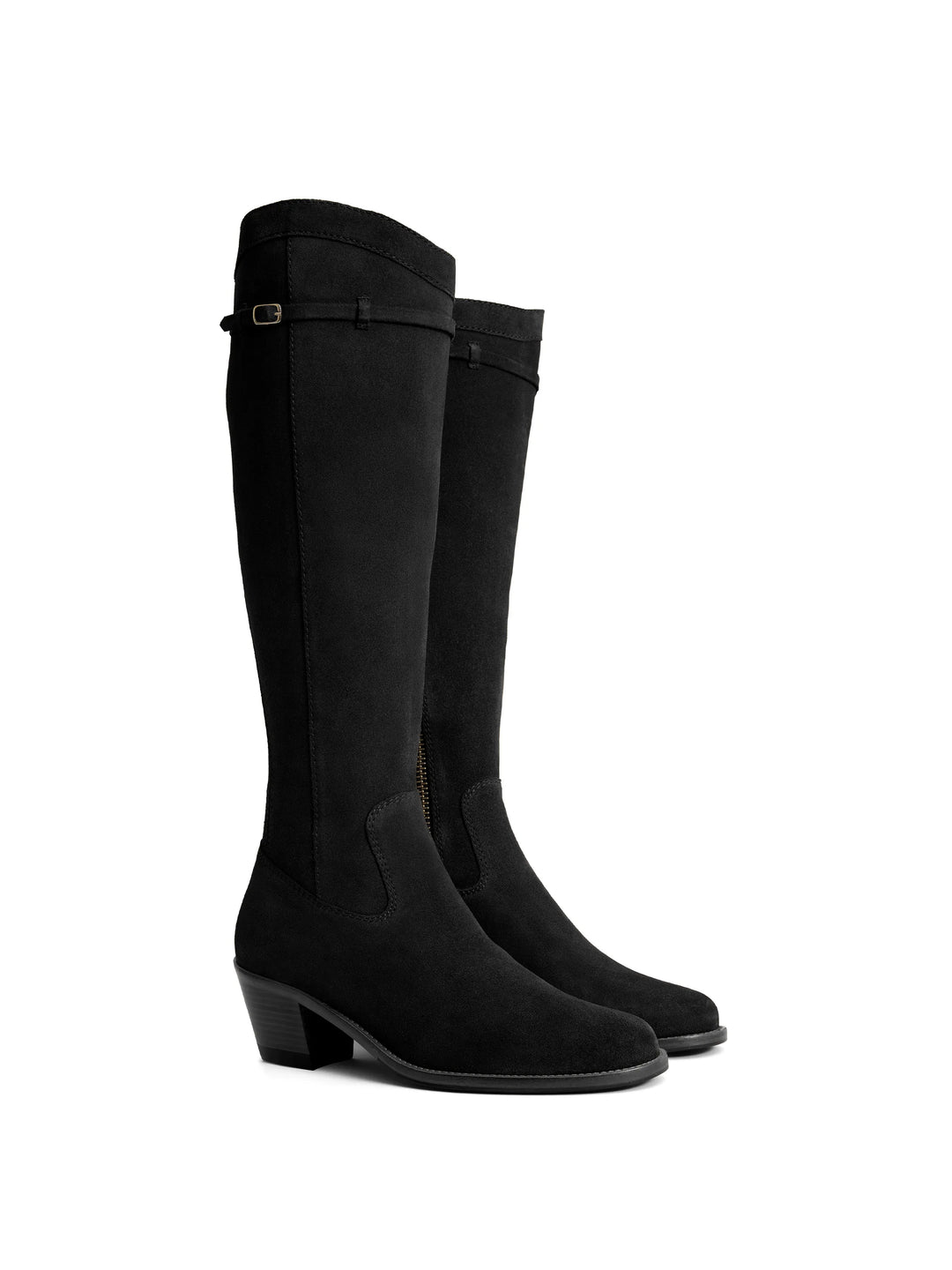 Heeled Kimberley - Black Suede - Tall Boots