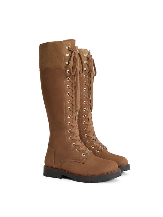 Anglesey - Women's Knee High Boot - Cognac | Fairfax & Favor