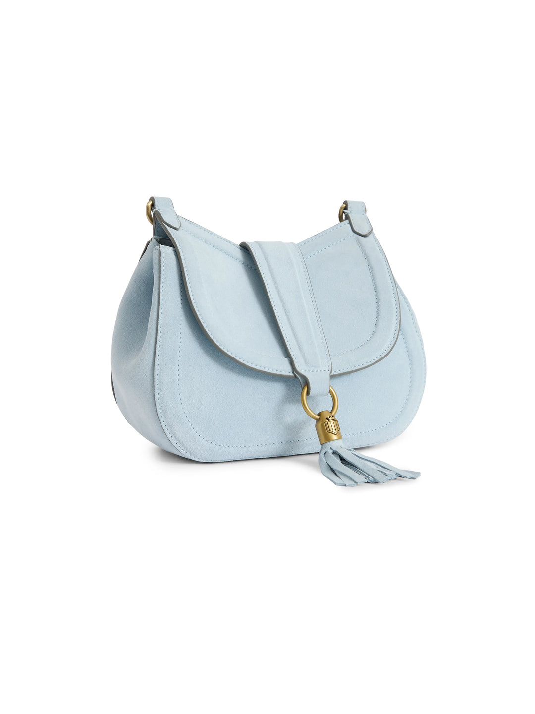 Langham Messenger Bag - Sky Blue Suede - Bags