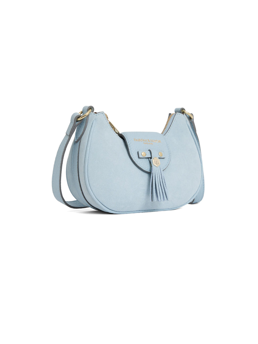The Windsor - Women's Cross Body - Sky Blue Suede