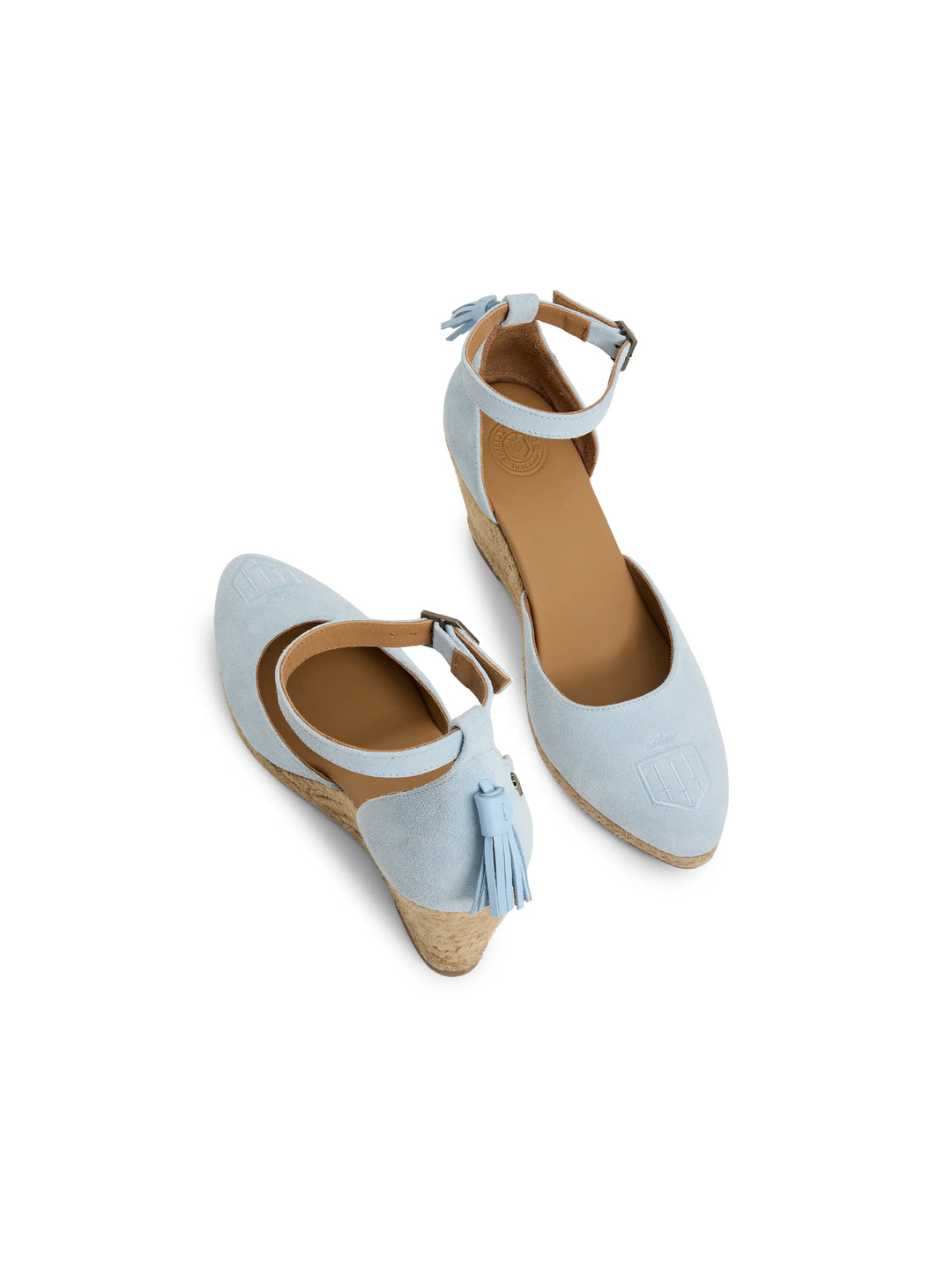 Monaco Wedge - Sky Blue Suede - Sandals