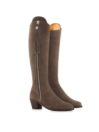 Heeled Regina (Regular Fit) - Fog Suede - Tall Boots