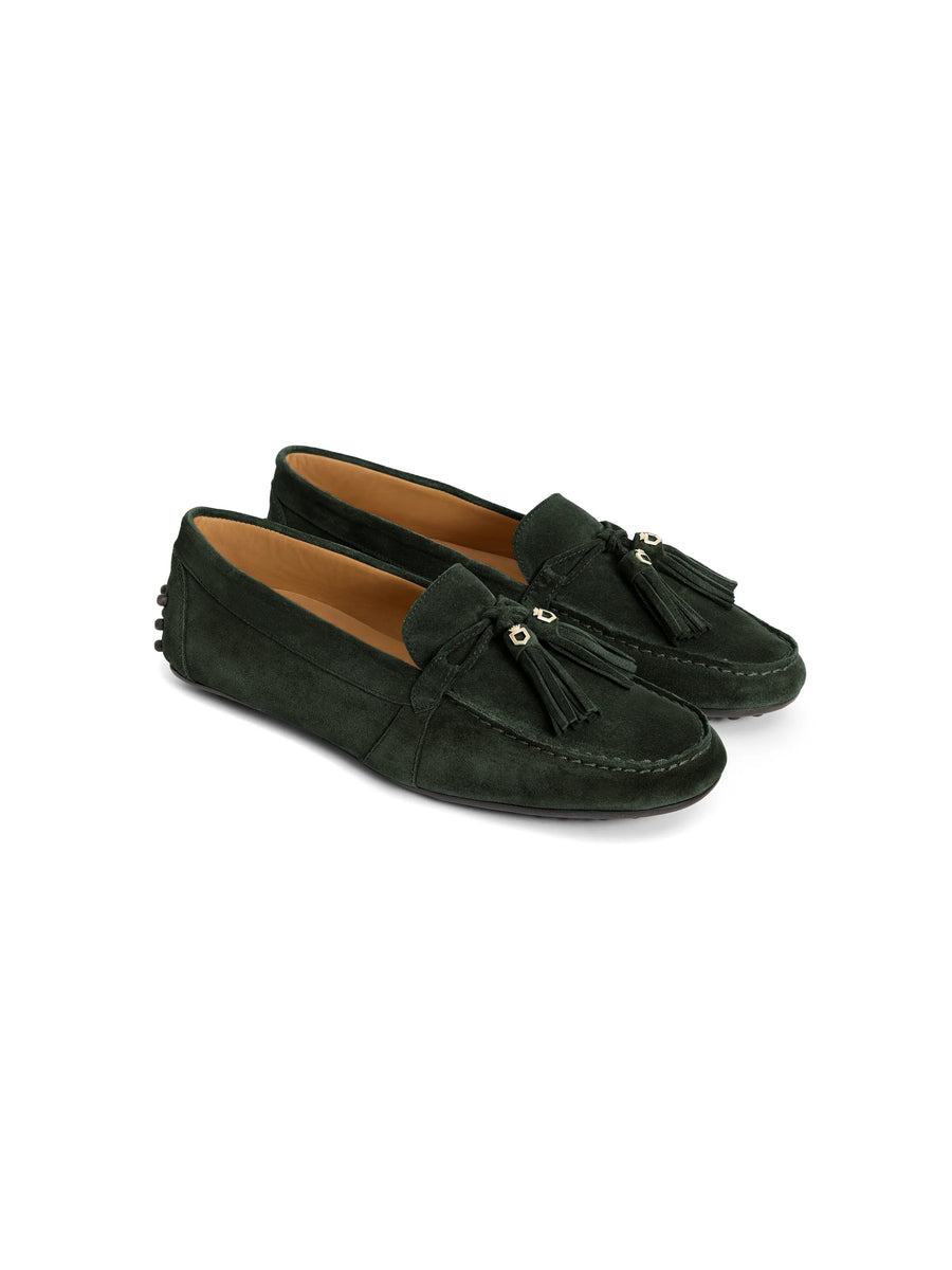 The Rutland - Women's Driving Shoes - Laurel Suede