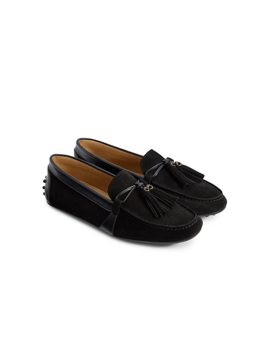 The Rutland - Women's Driver - Black Suede
