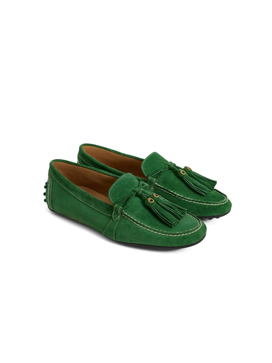 The Rutland - Women's Driver - Clover Green Suede