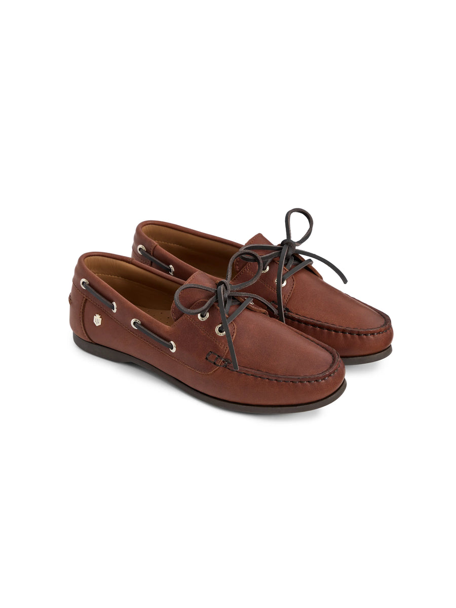 The Salcombe - Women's Deck Shoes - Tan Leather