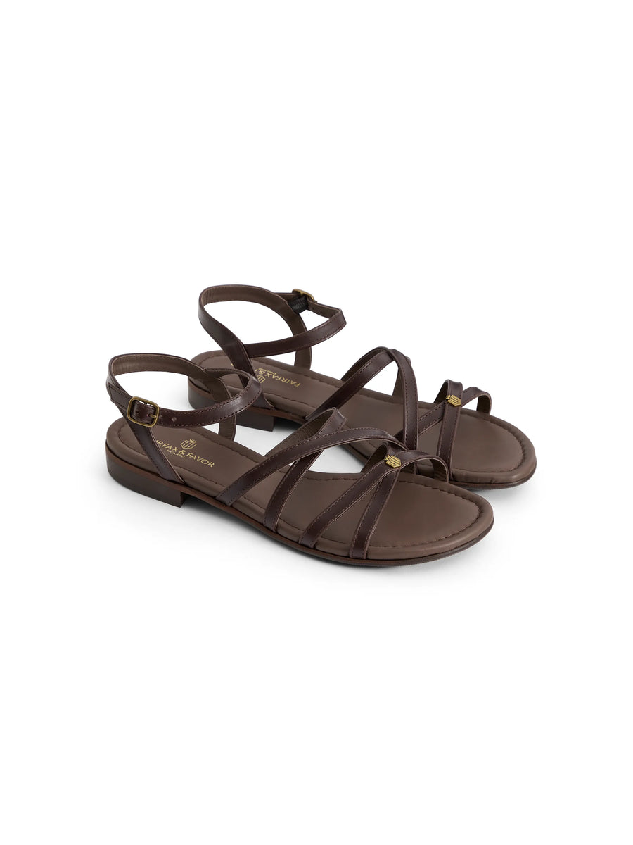 The St Ives - Women's Sandal - Mahogany Leather