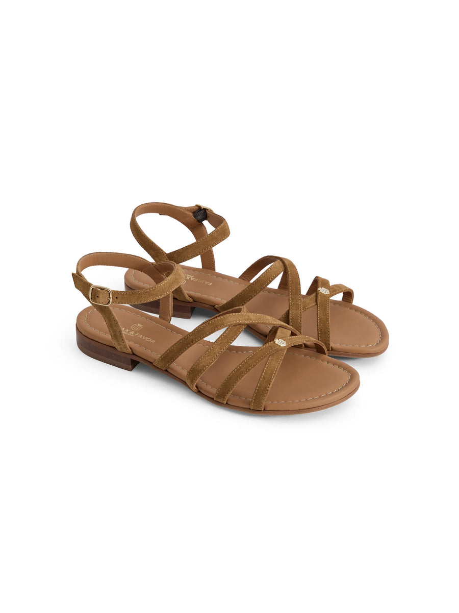 The St Ives - Women's Sandal - Tan Suede