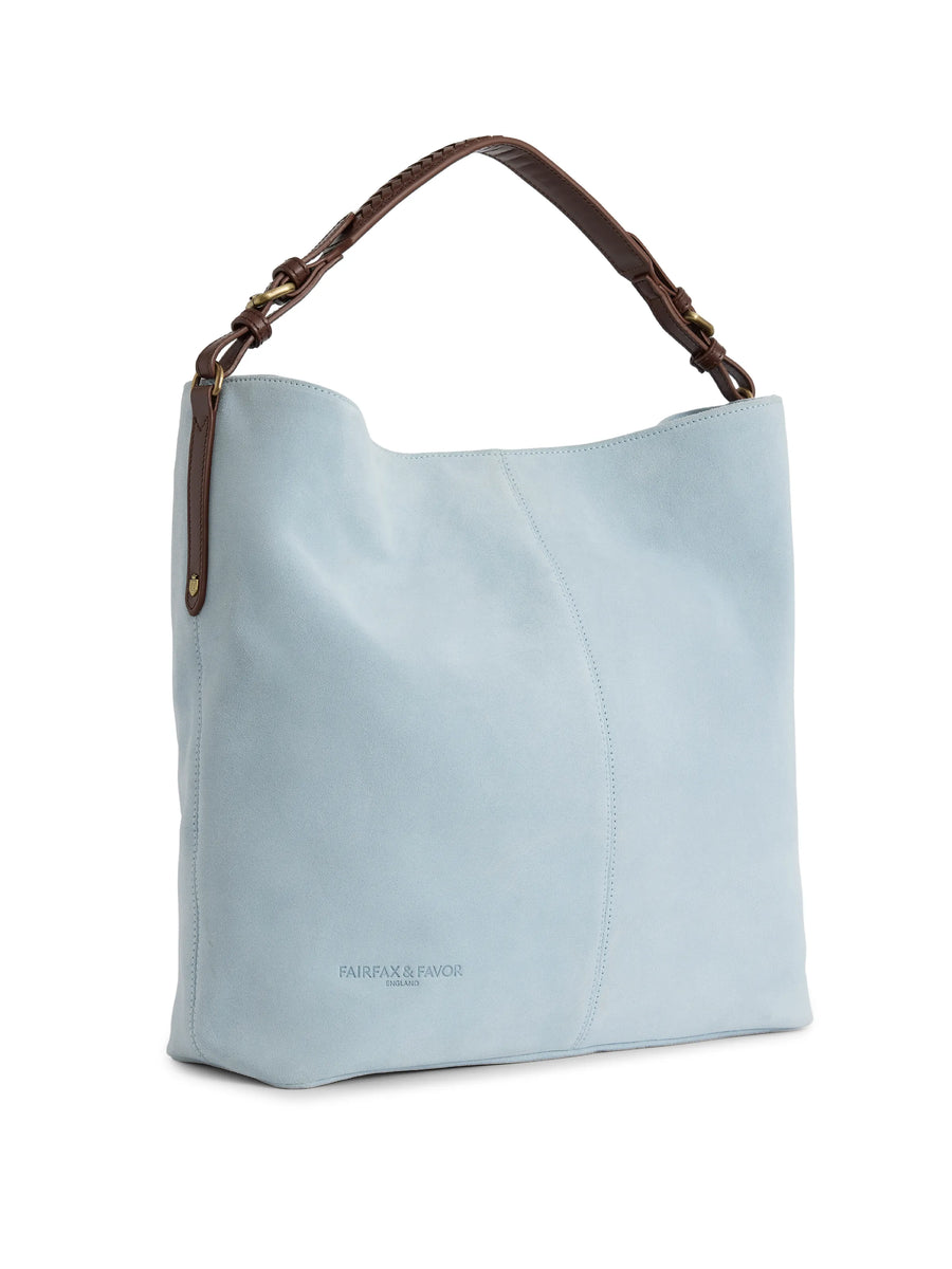 The Tetbury - Women's Handbag - Sky Blue Suede