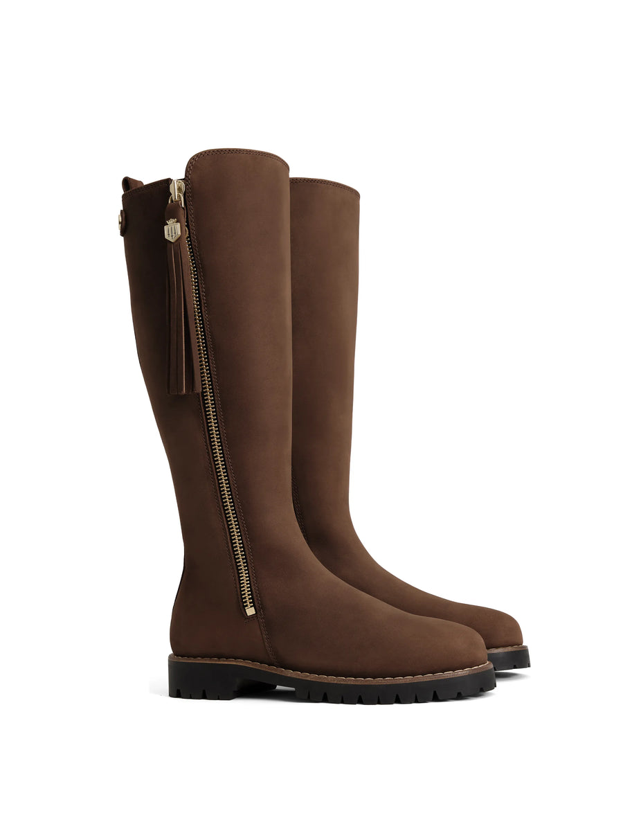 The Oakham - Women's Waterproof Boots - Oak Leather, Regular Calf