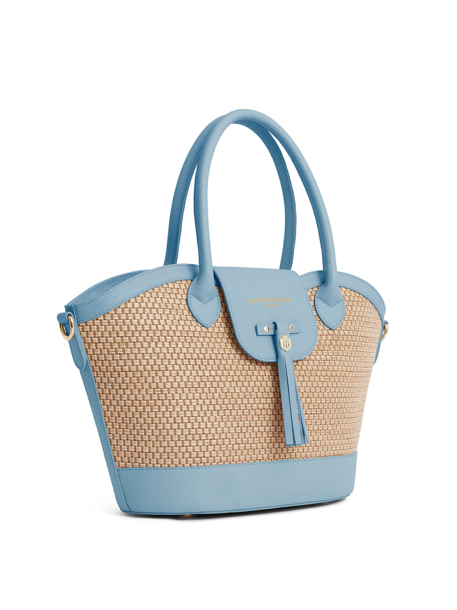Windsor Basket Bag - Sky Blue Leather (Stockist Exclusive)