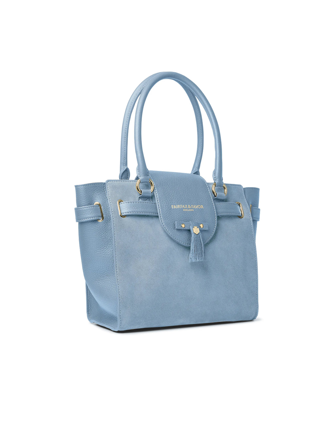 Windsor Tote - Sky Blue Suede - Bags