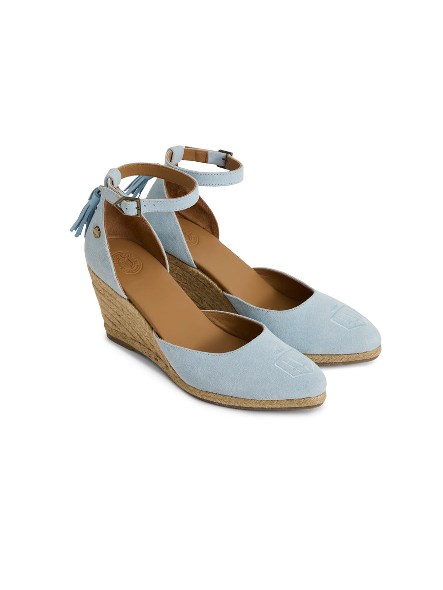 The Monaco - Women's Wedge - Sky Blue Suede